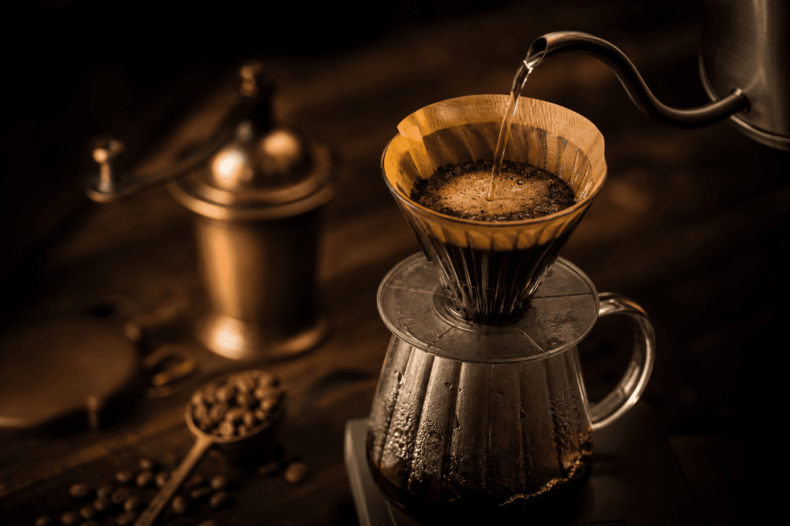 Ethiopian Yirgacheffe Pour Over specialty coffee recipe from Ethiopia, V60 brew with Light Roast roast
